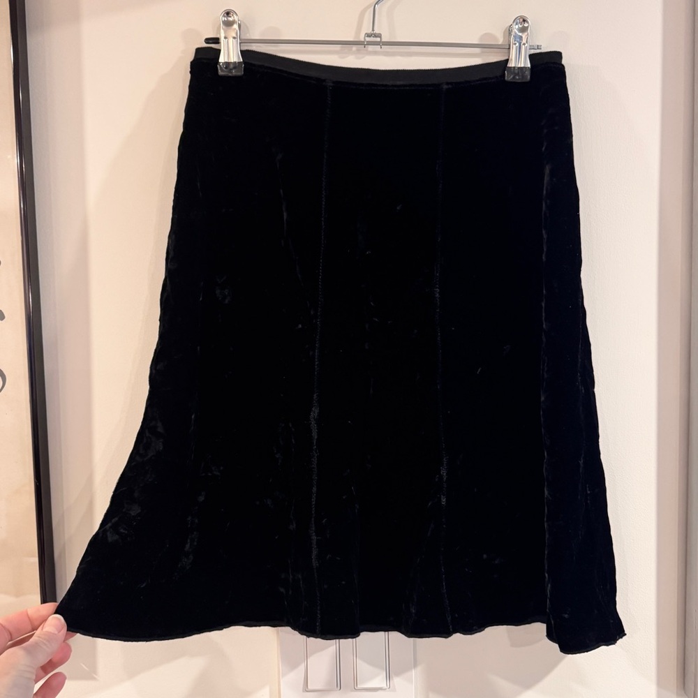 Vintage Gap silk blend crushed Velvet A-Line Skirt - size 0